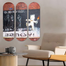 Wallity Cuadro Decorativo de MDF Multicolor (3 Piezas)